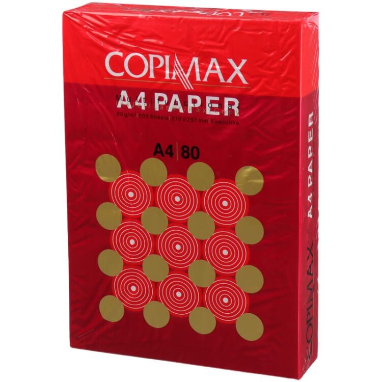 قیمت و خرید کاغذ A4 کپی مکس قرمز 80 گرم بسته 500 عددی