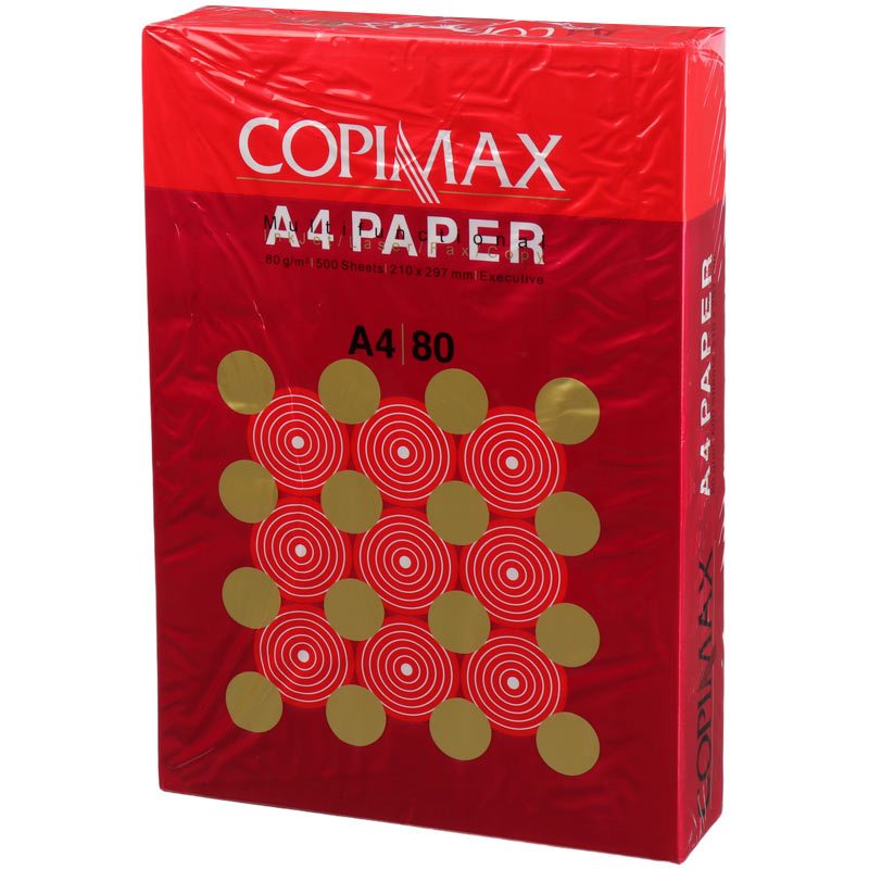 قیمت و خرید کاغذ A4 کپی مکس قرمز 80 گرم بسته 500 عددی