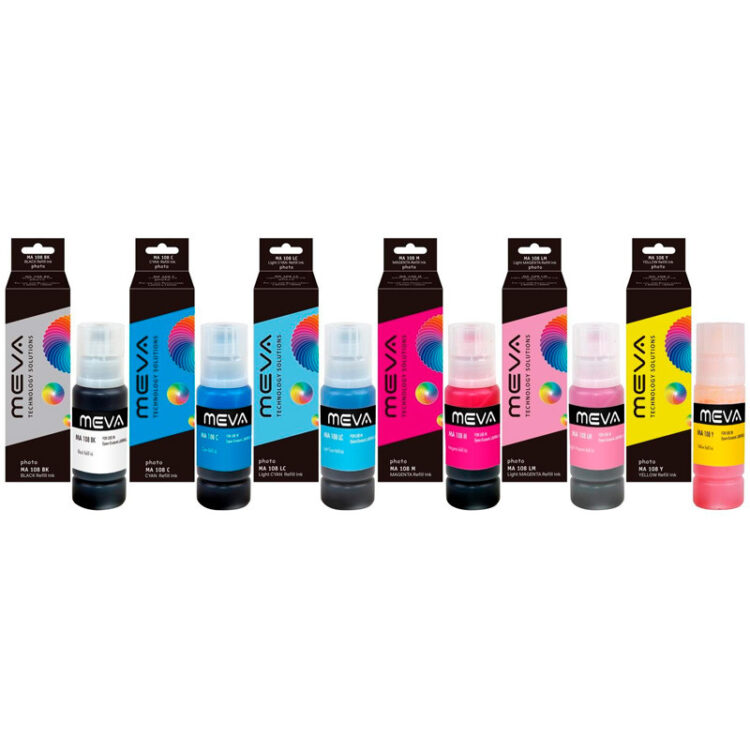خرید جوهر پرینتر Meva MA-108 70ml بسته 6 عددی | تکنوسان